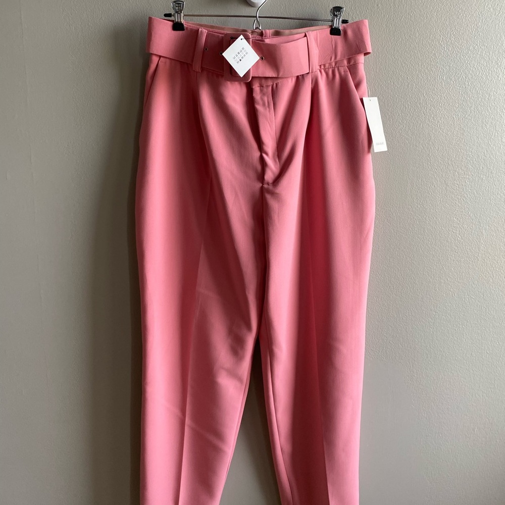 Zara High Waisted Pink Trousers